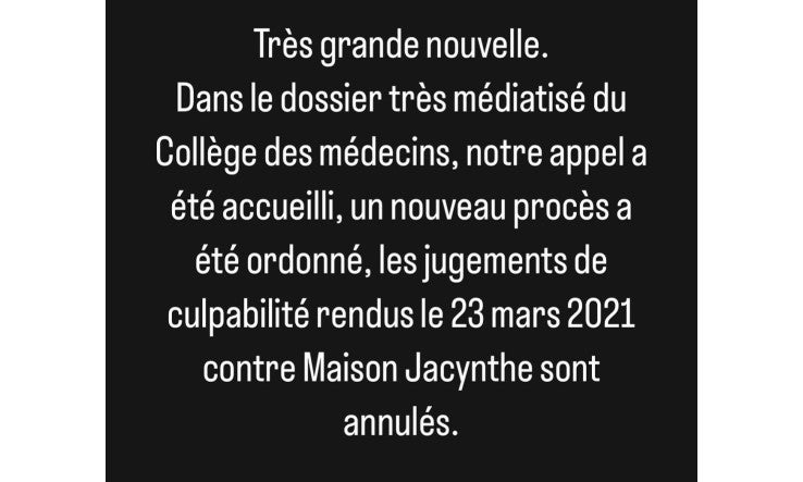 Très grande nouvelle