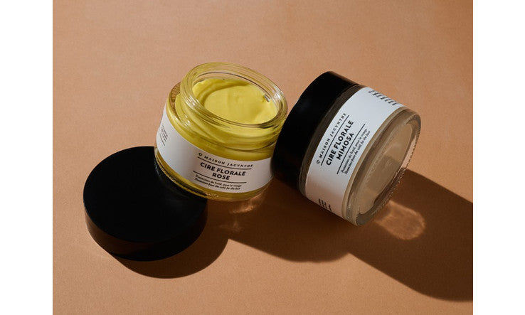 2 cires florales pour le visage : Mimosa & Rose