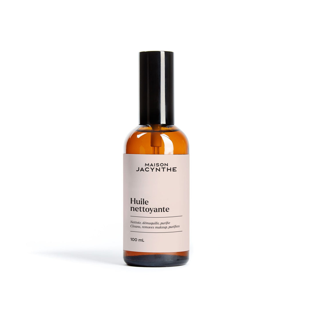 Bouteille en vitre de 100 ml de l'Huile nettoyante de Maison Jacynthe