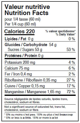Sirop d'érable pur