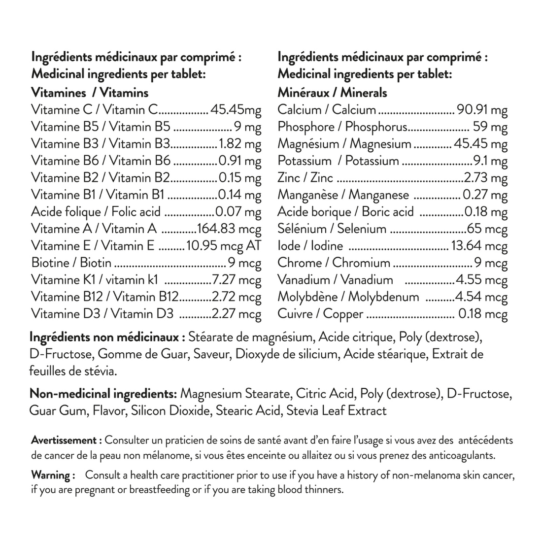 Multivitamins, chewable