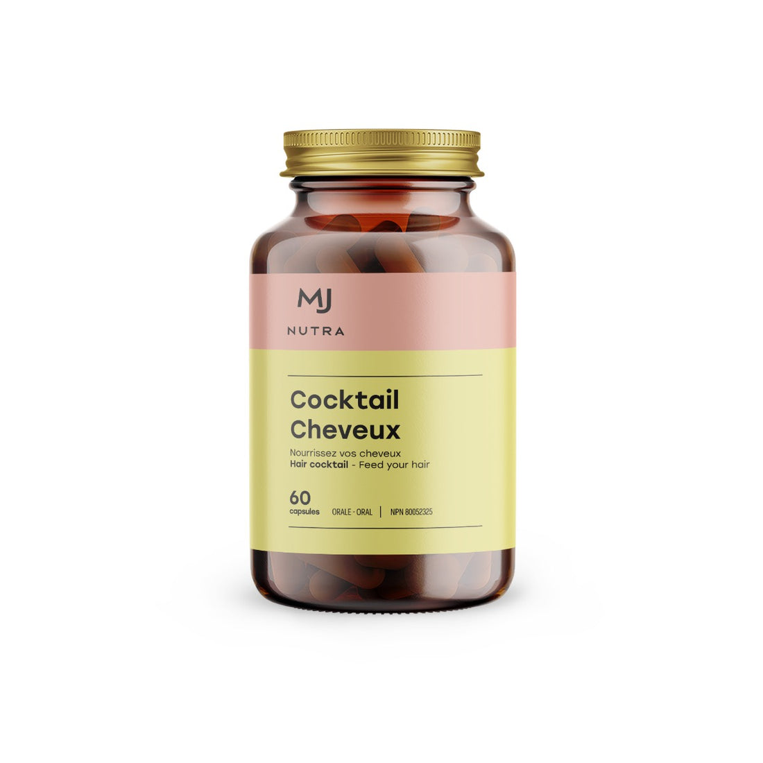 Pot de 60 capsules du Cocktail cheveux de Maison Jacynthe