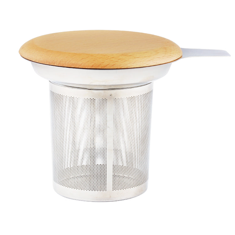 Infuseur panier à thé - avec couvercle en bambou