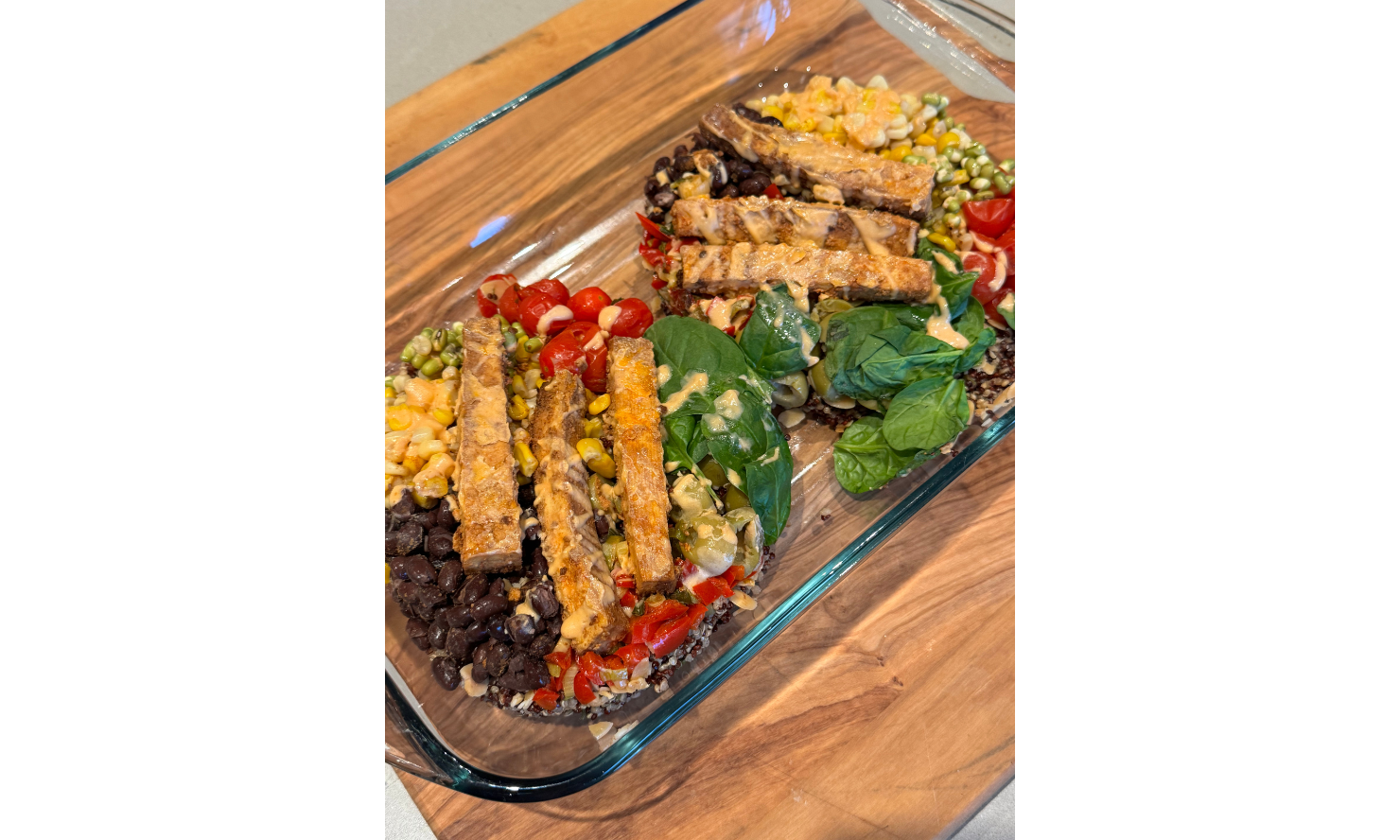 Bol de quinoa et tofu grillé