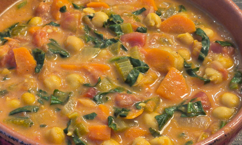 Cari de pois chiches et légumes