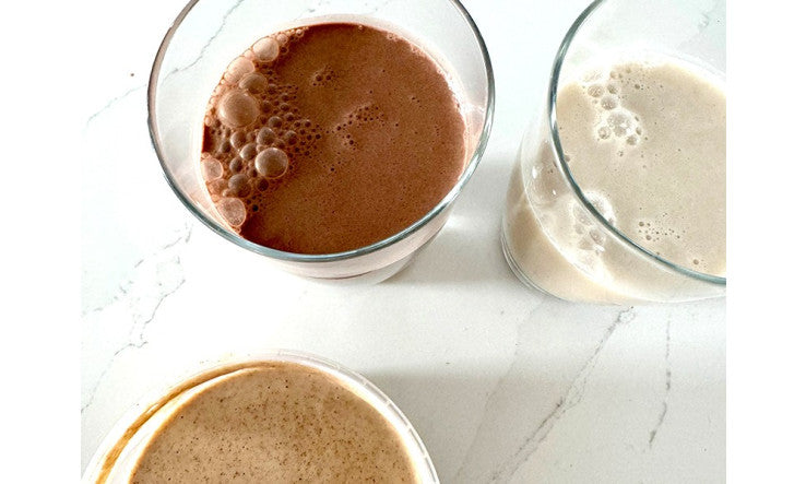 Lait végétal 3 versions - nature, vanillé et chocolaté