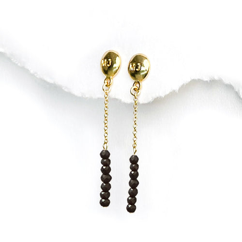 Boucle d'oreilles Feather Noir