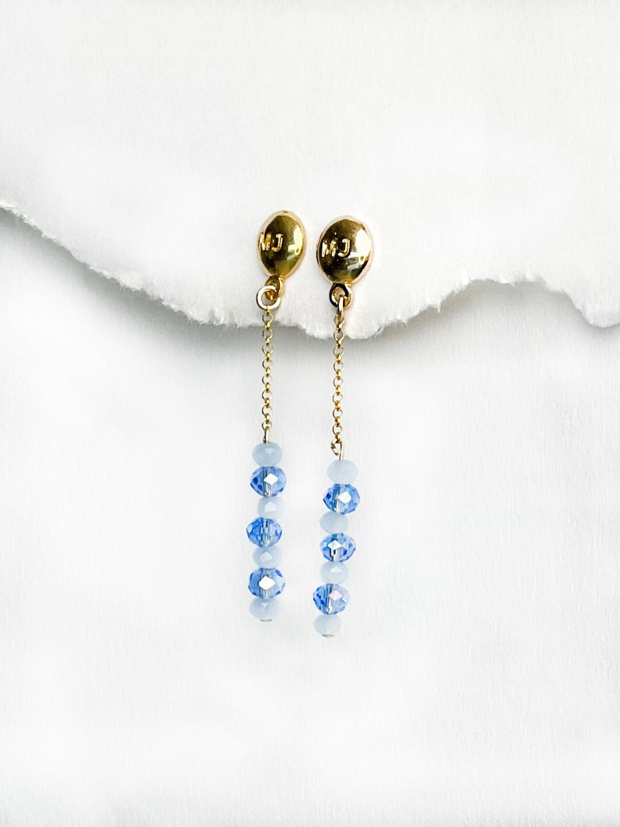 Boucles d'oreilles Feather Bleu