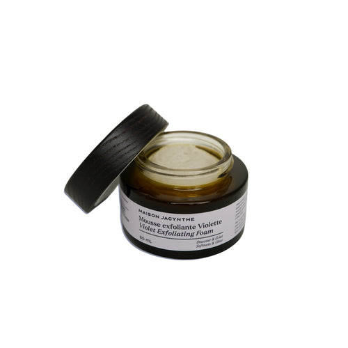 Mousse exfoliante à la Violette