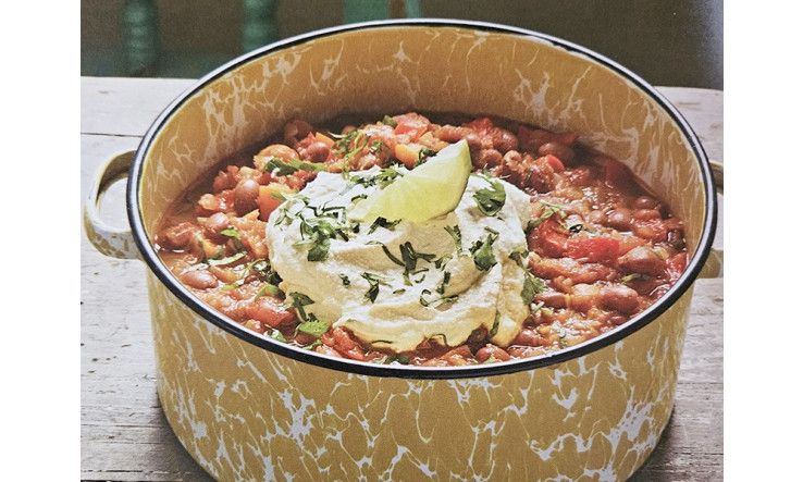 Chili végane et sa crème