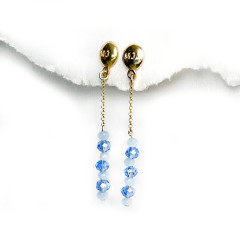 Earrings – Blue Feather