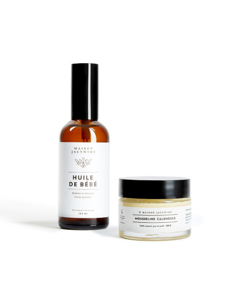 Ensemble bébé (Huile de bébé & Mousseline calendule)