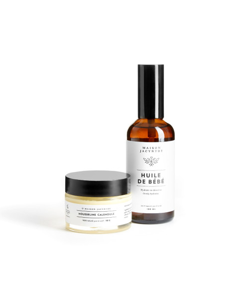 Baby set (Baby oil & Calendula mousseline)