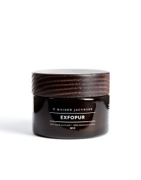 Pot en verre de 50 g, l'Exfopur de Maison Jacynthe combine une action exfoliante, oxygénante et purifiante, redonnant à la peau jeunesse et fraîcheur.