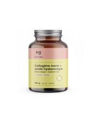 Pot en verre de 300 g, le Collagène marin sans saveur de Maison Jacynthe est combiné à l’acide hyaluronique, ce qui en fait une formule gagnante.