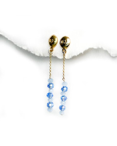 Earrings – Blue Feather