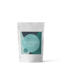 Sac biodégradable de 300 g, le Collagène marin sans saveur de Maison Jacynthe est combiné à l’acide hyaluronique, ce qui en fait une formule gagnante.