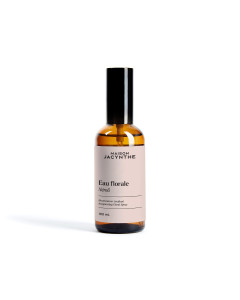 Bouteille en verre de 100 ml avec vaporisateur d'Eau florale de Néroli de Maison Jacynthe.