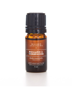 Maison Jacynthe's Rosemary Verbenone Essential Oil in a 5 ml bottle is certified pure and is 100% natural and active.