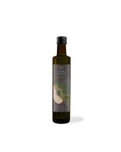 Bouteille de 500 ml, l’Huile d'olive bio de Maison Jacynthe est extraite à froid et provient d'Italie.