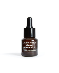 Bouteille de 15 ml avec pipette du Sérum Jasmin Rose de Maison Jacynthe