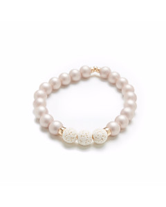 Zen - Matte cream Pearl Bracelet (For essential oils)