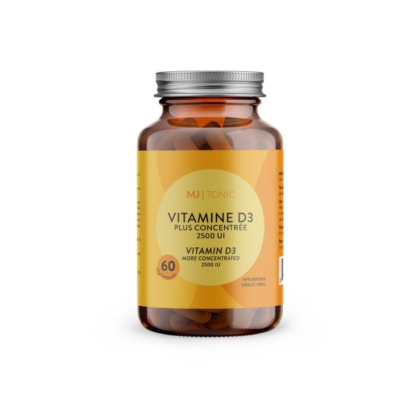 Vitamine D3 - 2500 UI - Plus concentrée!
