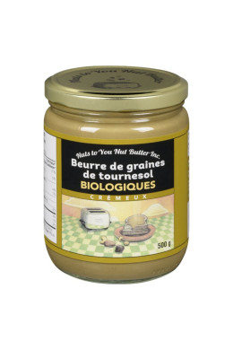 Pot de 500g du Beurre de tournesol bio de Nuts to You Nut Butter Inc.
